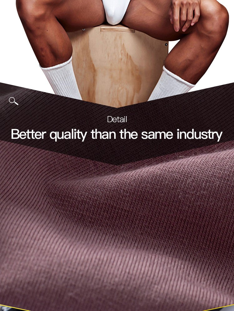 ORLVS Briefs Male Seamless Hip Design Mens Underwaer Super Large Wide 5cm Elastic Band Independent Codpiece Boy Short Pants