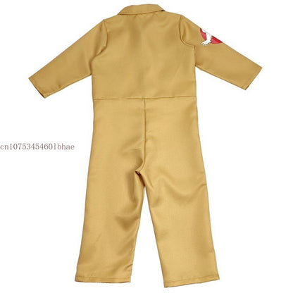 Kids Adult Ghostbusters Costume Cosplay with Proton Pack Men Boys Girls Ghostbusters Jumpsuit Ghost Hunter for Halloween Outfits