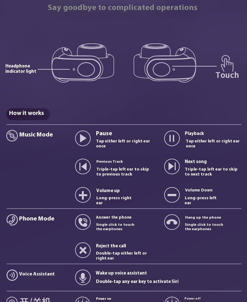 Pokemon Gengar Anime Ear clip type Bluetooth Wireless Headset Gaming stereo sports headphones High Endurance Gifts In Stock