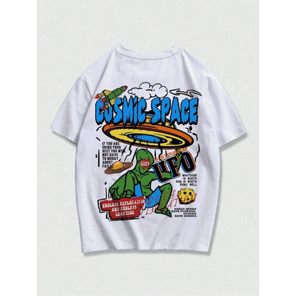 UFO 2024 New Men's T-shirt Luxury Brand Clothes Harajuku Y2k Graphic T Shirts Men Oversized T Shirt Free Shipping Printed