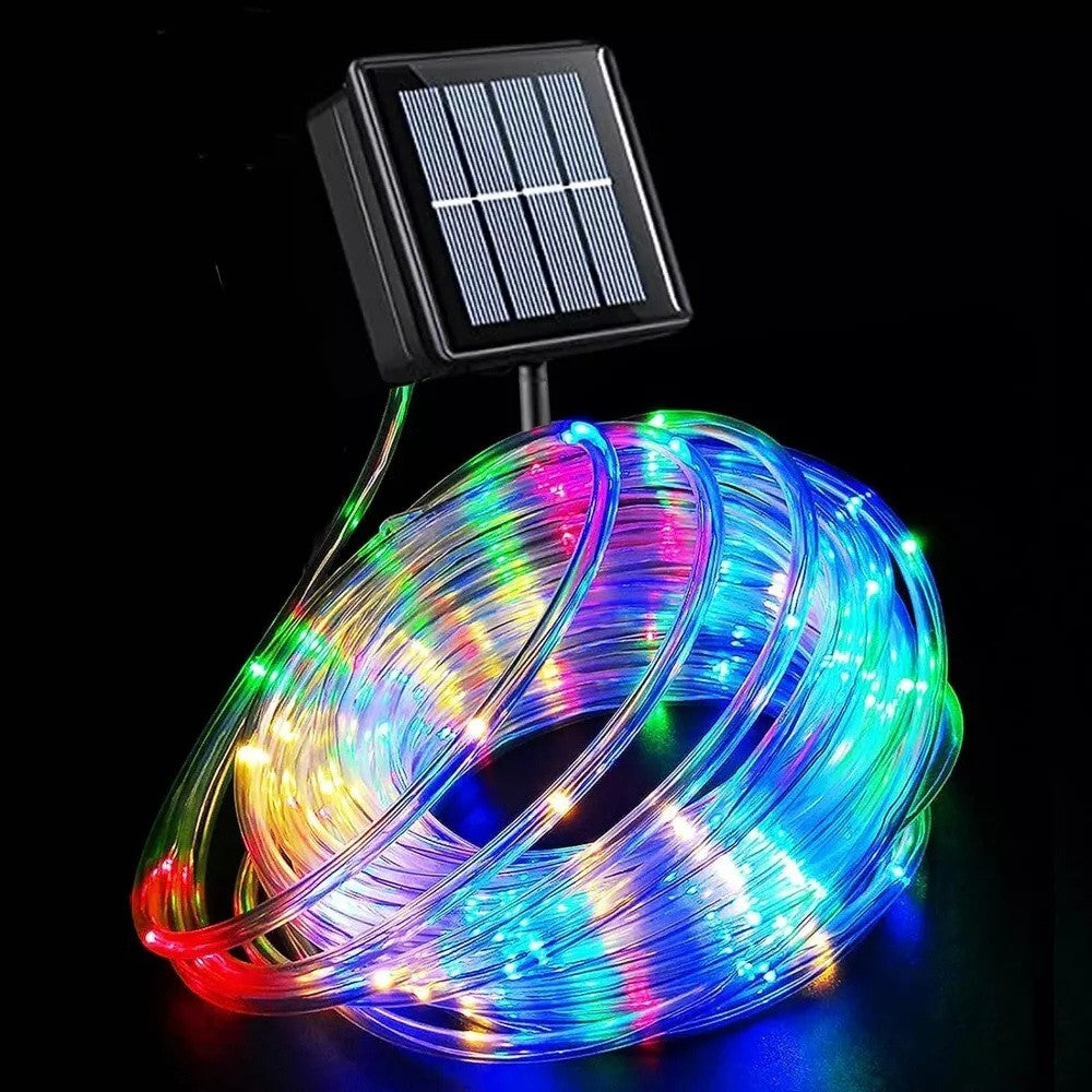 7m/12m/22m/32m Garland Tube Strip Lights Outdoor Waterproof Led Solar Rope String Light for Garden Christmas Camping Decoration