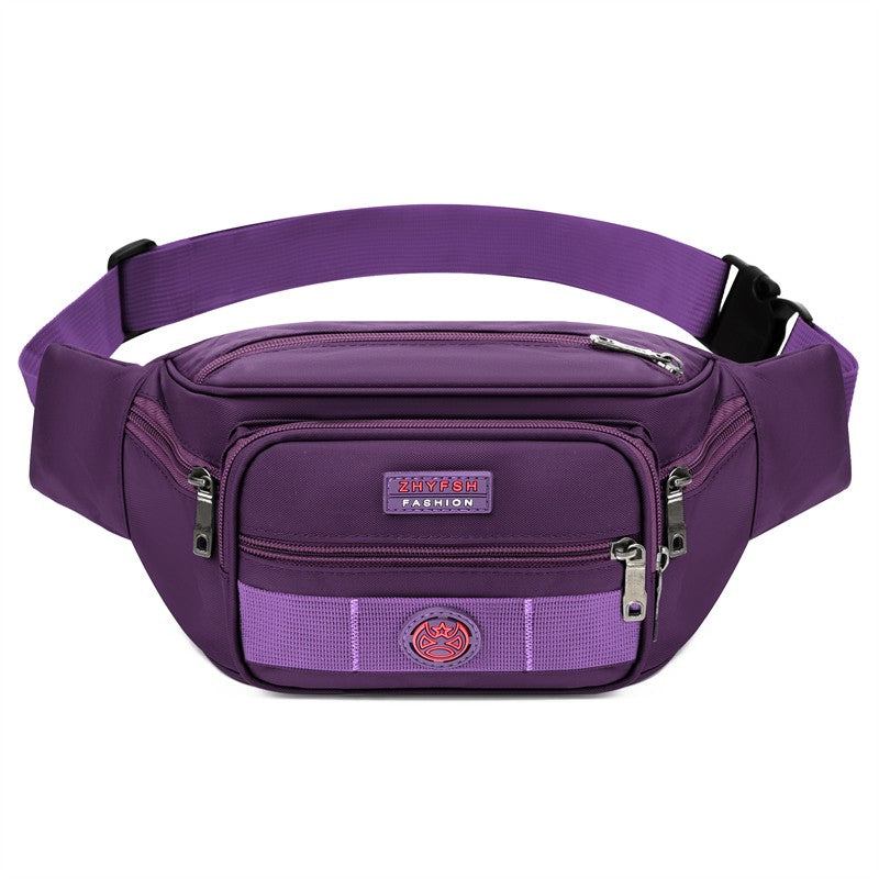 Unisex Multifunctional Waist Bag Large Capacity Waterproof Oxford Business Pack Trendy Crossbody Chest Bag for Travel Work