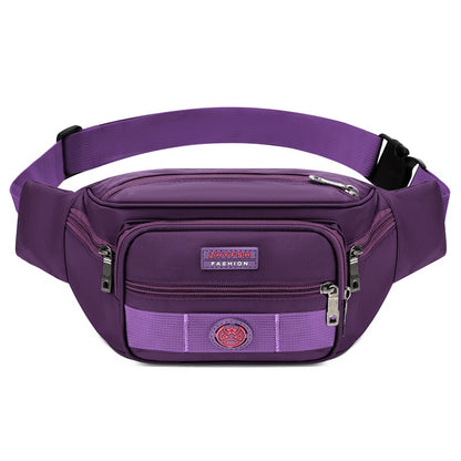 Unisex Multifunctional Waist Bag Large Capacity Waterproof Oxford Business Pack Trendy Crossbody Chest Bag for Travel Work