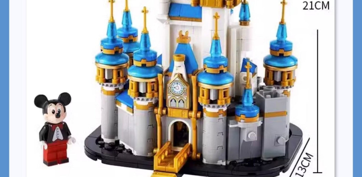 Brinquedo de bloco Lego 40478 mini castelo Disney enfeite de decoração de mesa de brinquedo presente para meninos e meninas