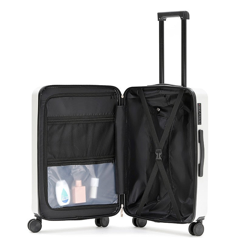 Mala de Viagem de Bordo com Abertura Frontal 20 Polegadas, Rodas Giratórias, para Homens e Mulheres, com Fechadura TSA, Carregamento USB