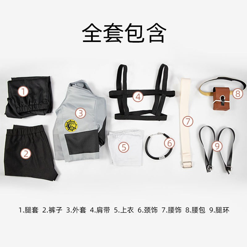 Anime GACHIAKUTA Cosplay Costume Riyo Punk Short Jacket Short Bag Set Jirai Kei Girl Casual Battle Adult Men's Costume