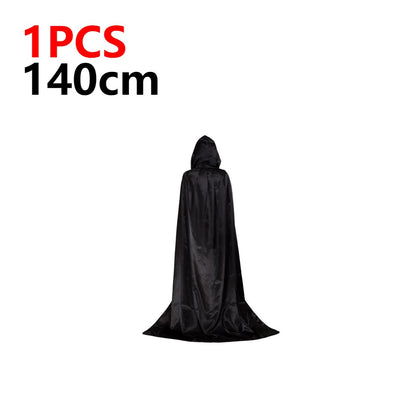 90-150cm Halloween Cloak Hooded Cape Halloween Christmas Cosplay Costume Devil Witch Vampire Cape Halloween Costumes Party Cloak