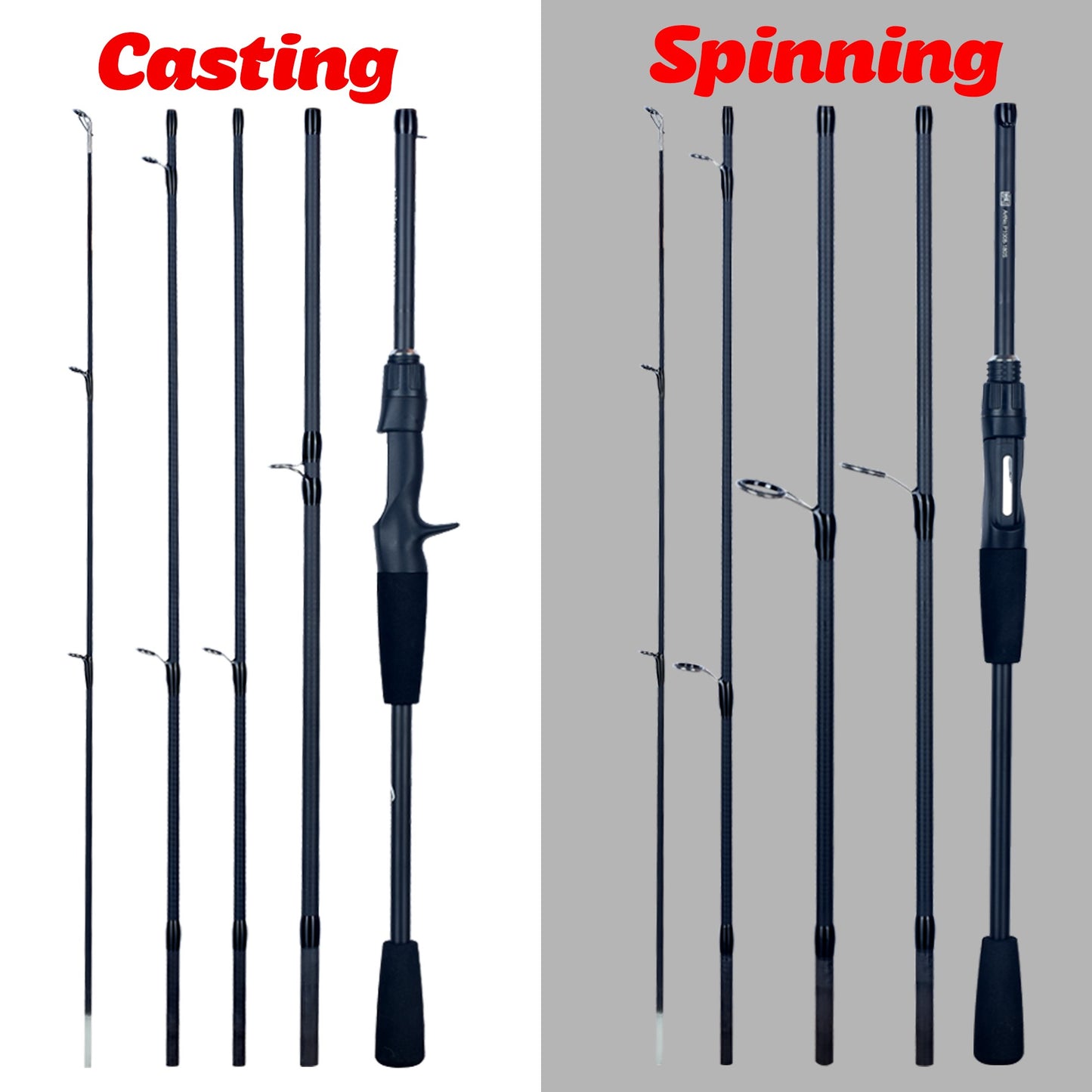 FLENHAI Varas de Pesca de Carbono para Viagem Spinning Baitcasting Mini 1.8~2.4m Peso de Arremesso 5-30g M Ação Rápida Iscas Artificiais Para Varas de Pesca PHISHGER