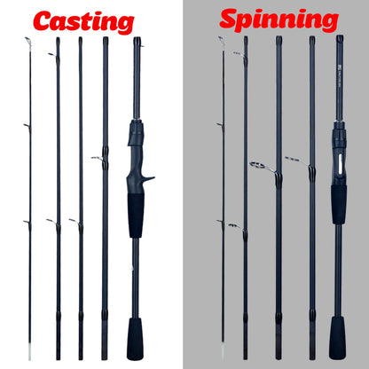 FLENHAI Varas de Pesca de Carbono para Viagem Spinning Baitcasting Mini 1.8~2.4m Peso de Arremesso 5-30g M Ação Rápida Iscas Artificiais Para Varas de Pesca PHISHGER