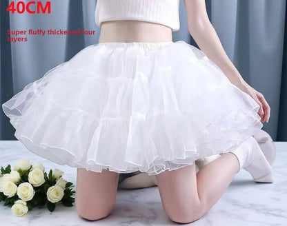 Lolita Flying Saucer Petticoat - Boneless Maximum Volume Crinoline, Invisible Wire-Free Underskirt for Daily Gothic Sweet OP/JSK