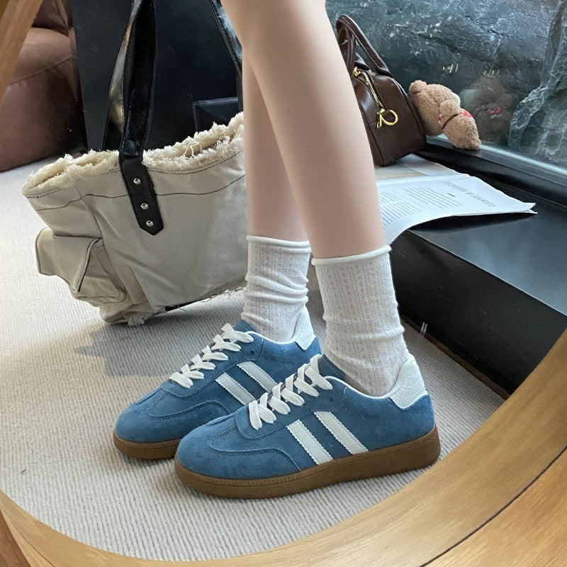 2025 Autumn New  Fashionable Comfortable Casual Sneakers Retro Thick-soled Sneakers Women's College Style Board Shoes Big Size