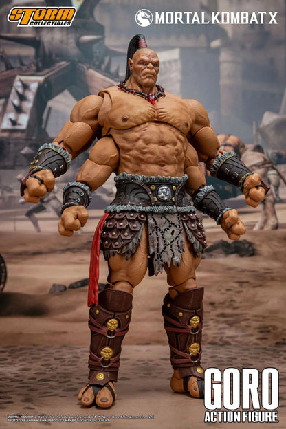 Em Estoque Storm Toys Mortal Kombat BOSS Final Shao Kahn DCMK14 Edição de Luxo Vilão Goro DCMK18 Boneco de Ação Modelo Brinquedos