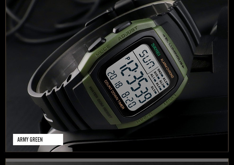 SKMEI Men Wristwatch Casual Outdoor Male Clock Luminous montre homme Digital Dual Time Sport Mens Watches 1251 2100 1278