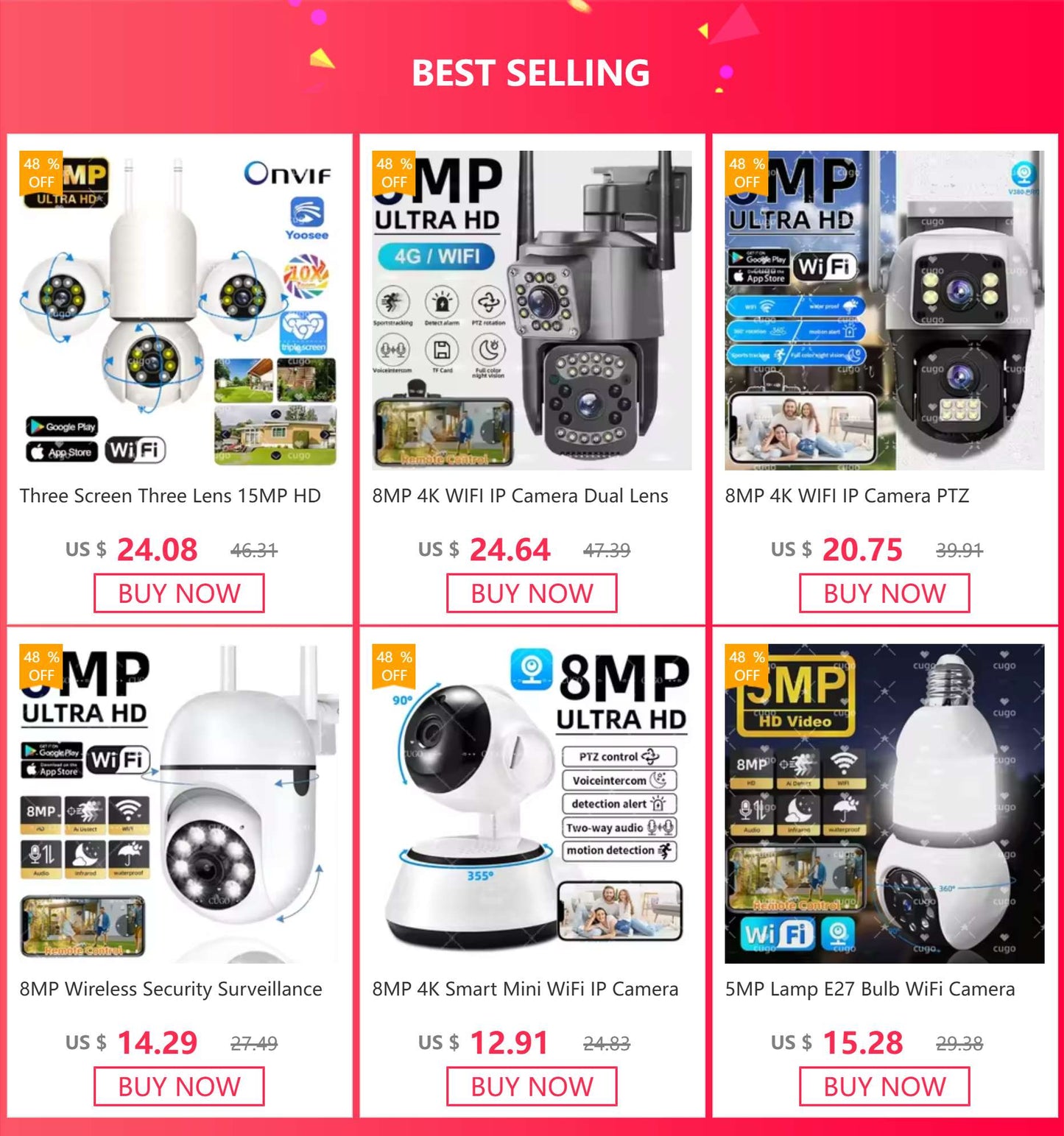 8MP Wireless Security Surveillance Camera Wifi IP Outdoor 4X Zoom Cameras Smart Home CCTV AI Human Tracking Two-way Audio HD Cam