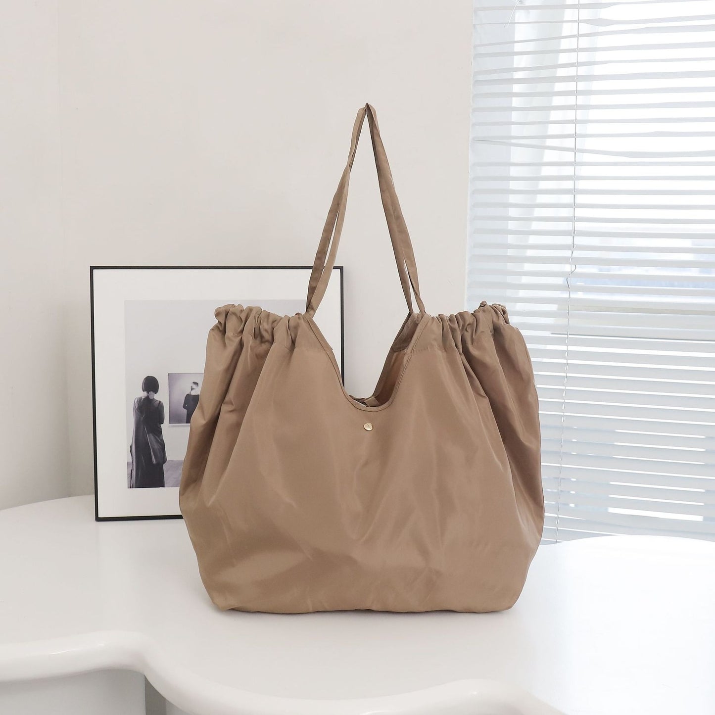 Fashion Foldable Shopping Bag Environmental Protection Large Capacity Supermarket Shopping Portable Folding Bag Out Handbag