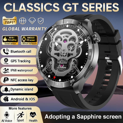 2026 Smartwatch com Display AMOLED Sempre Ativo, NFC, Chamada Bluetooth, Trajetória GPS, Impermeável, Saúde e Esporte, para Homens, Compatível com Android e iOS
