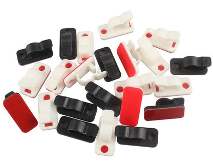 20/50Pcs Self Adhesive Cable Clips Cord Management Wire Organizers Desk Tidy Clamp for Home Office Car Cable Manager