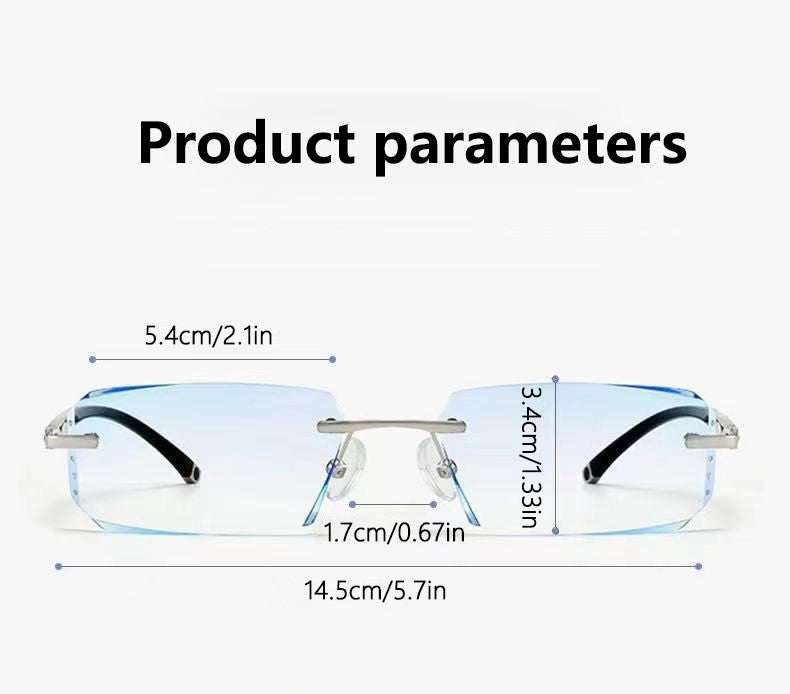Finished Frameless Myopia Glasses For Men And Women With Ultra-light Edge Cutting Glasses Frame Myopia Glasses XTP191