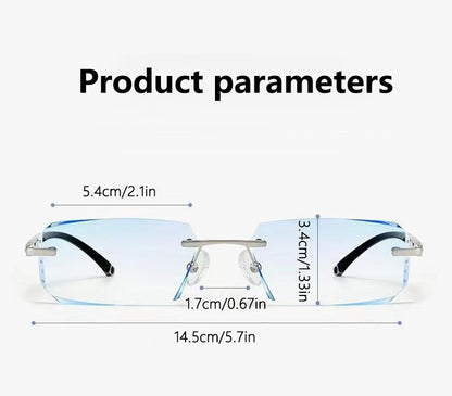 Finished Frameless Myopia Glasses For Men And Women With Ultra-light Edge Cutting Glasses Frame Myopia Glasses XTP191