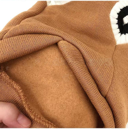 Suéter de Inverno Quentinho para Cães Estilo Colegial Gola V Tricô para Filhotes de Pequeno Porte Colete Roupinhas Jaqueta para Gatinhos
