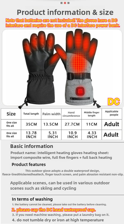 Intelligent Electric Heated Jacket Men Winter Warm Parka 3 Modes Adjustable Anti-Cold Ski Outdoor Camping Hiking Thermal Coat