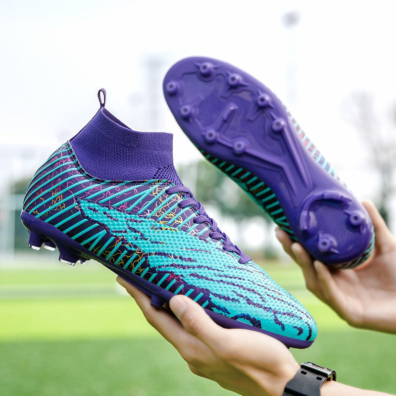 Men Light Soccer Shoes Size 35-45 Boys Soccer Shoes Football Boots High Ankle Kids Cleats Training Sport Sneakers Football Shoes