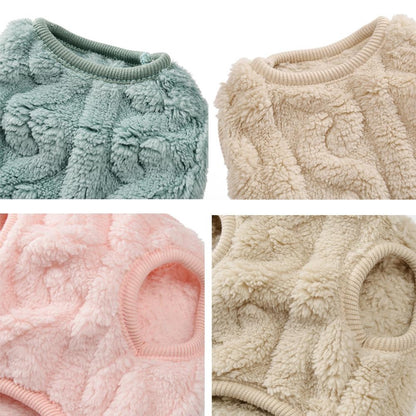 Fleece Warm Dog Cloth Sleeveless Soft Cozy Plush Vest Puppy Winter Overall for Small Medium Pet Sweatshirt  for Dog and Cat