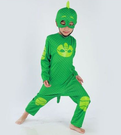 cosplay Blue Pajama Boys Girls Anime Hero Costume with Mask Cosplay Clothe Suit Child Halloween costume Birthday Party Kids Gift