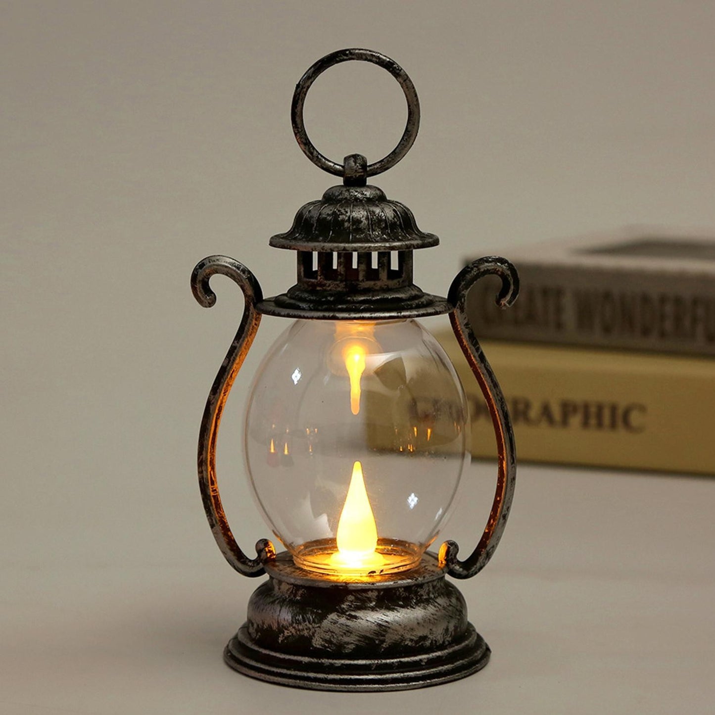 Led Retro Glowing Pony Lantern 2025 Christmas Halloween Simulation Cande Light Lamp Party Supplies Home Decorations
