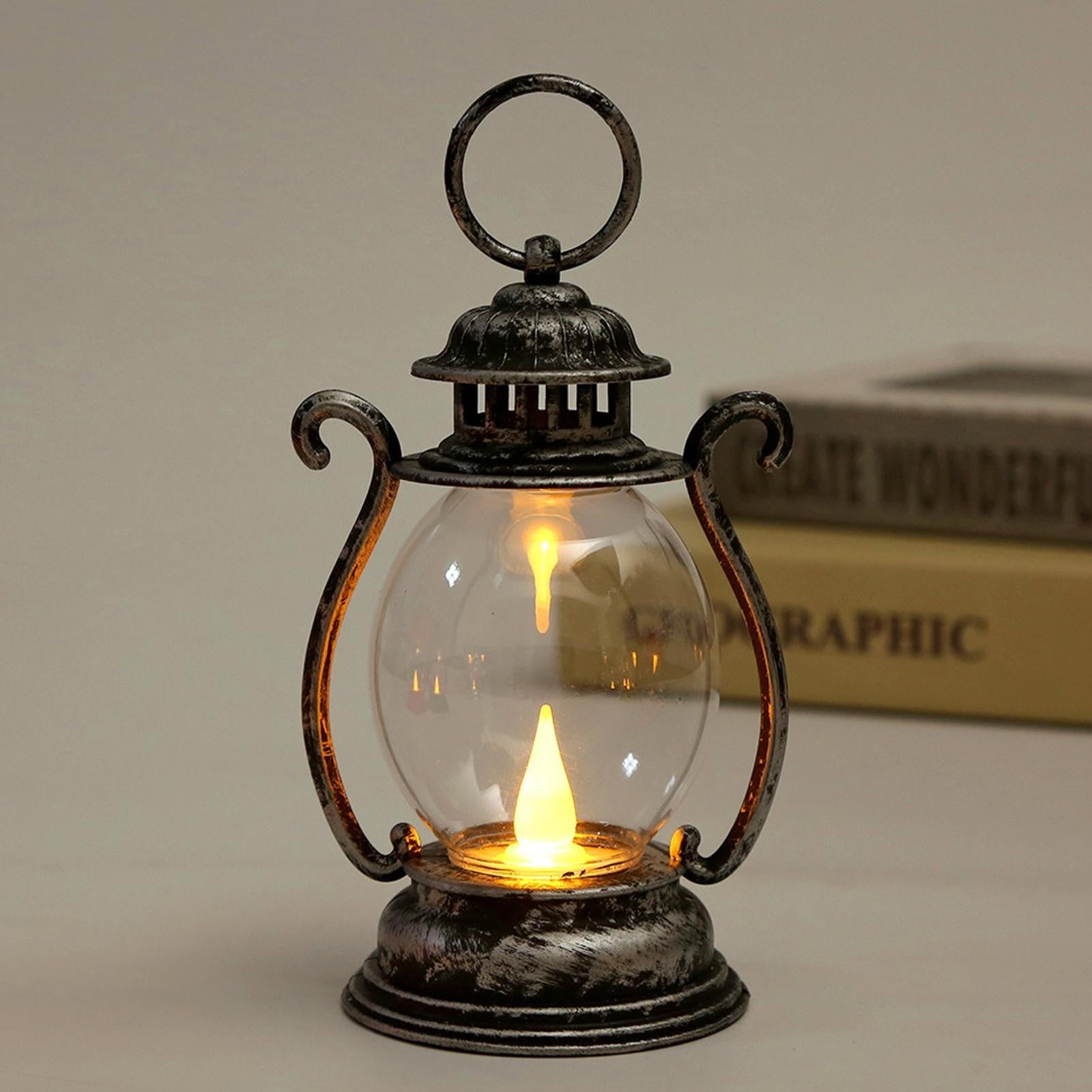 Led Retro Glowing Pony Lantern 2025 Christmas Halloween Simulation Cande Light Lamp Party Supplies Home Decorations