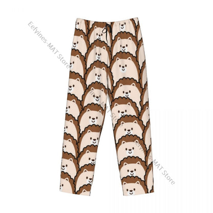Cute Hedgehog Mens Pajamas Pyjamas Pants Lounge Pants Sleep Bottoms