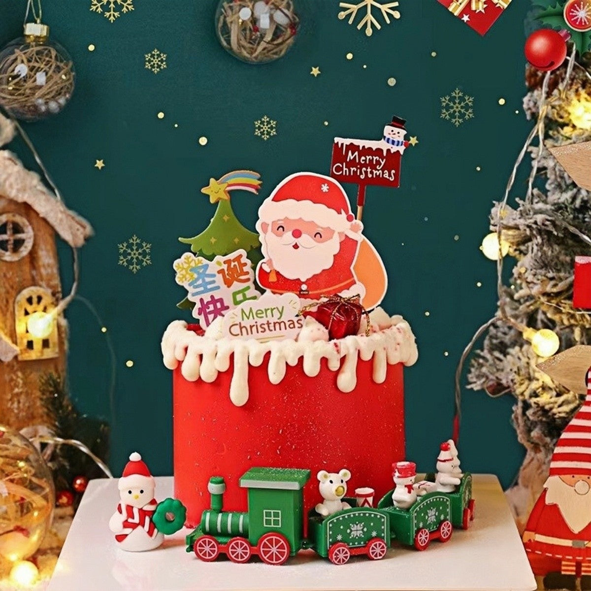 Plastic Train Christmas Ornament Merry Christmas Decoration For Home Xmas Gifts Noel Natal Navidad Happy New Year 2026