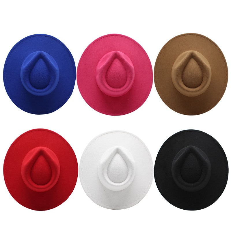 Chapéu Fedora Feminino Moderno Formal de Casamento Decoração Preto Verde Branco Panamá Boné Outono Inverno Luxo Masculino Cartola Fedoras Gorra