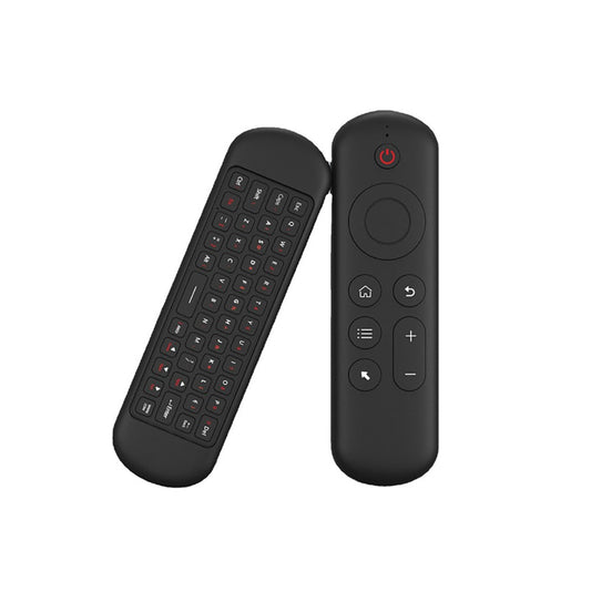 Mouse de Voz Aéreo Sem Fio 2 em 1 Teclado Mini Bluetooth 2.4G Recarregável Controle Remoto com Aprendizado IR para Smart TV Android TV Box