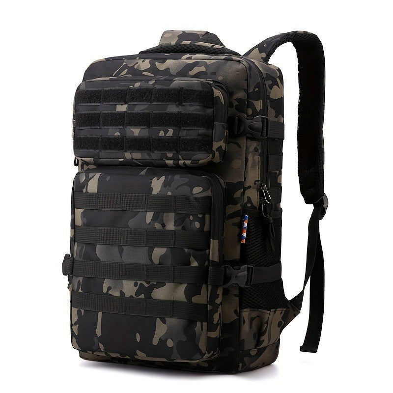 Mochila Tática Masculina Camuflada, Mochila para Hiking e Camping, Mochila Esportiva Grande Capacidade Multicamadas para Uso Externo