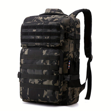 Mochila Tática Masculina Camuflada, Mochila para Hiking e Camping, Mochila Esportiva Grande Capacidade Multicamadas para Uso Externo