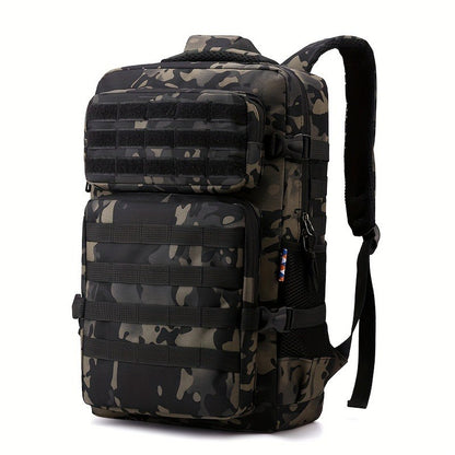 Mochila Tática Masculina Camuflada, Mochila para Hiking e Camping, Mochila Esportiva Grande Capacidade Multicamadas para Uso Externo