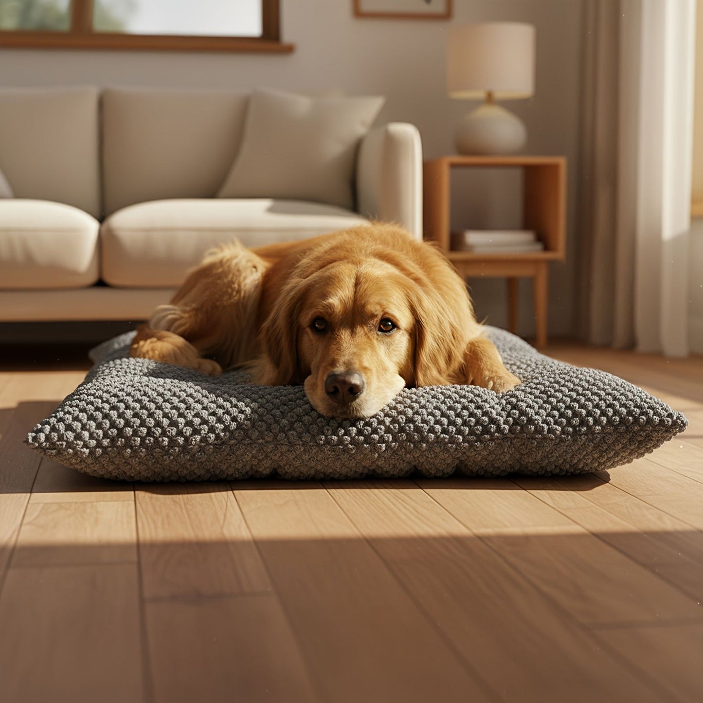 Cama para Cães com Almofada Extra Grande para Caixas de Transporte, Borda Elevada, Colchão de Poliéster Ultramacio com Travesseiro para Cães Pequenos, Médios e Grandes