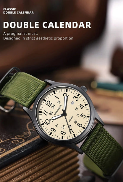LIGE Top Brand Luxury Men Quartz Watch Date Nylon Leather Waterproof Luminous Military Sports Watches For Men relogios masculino