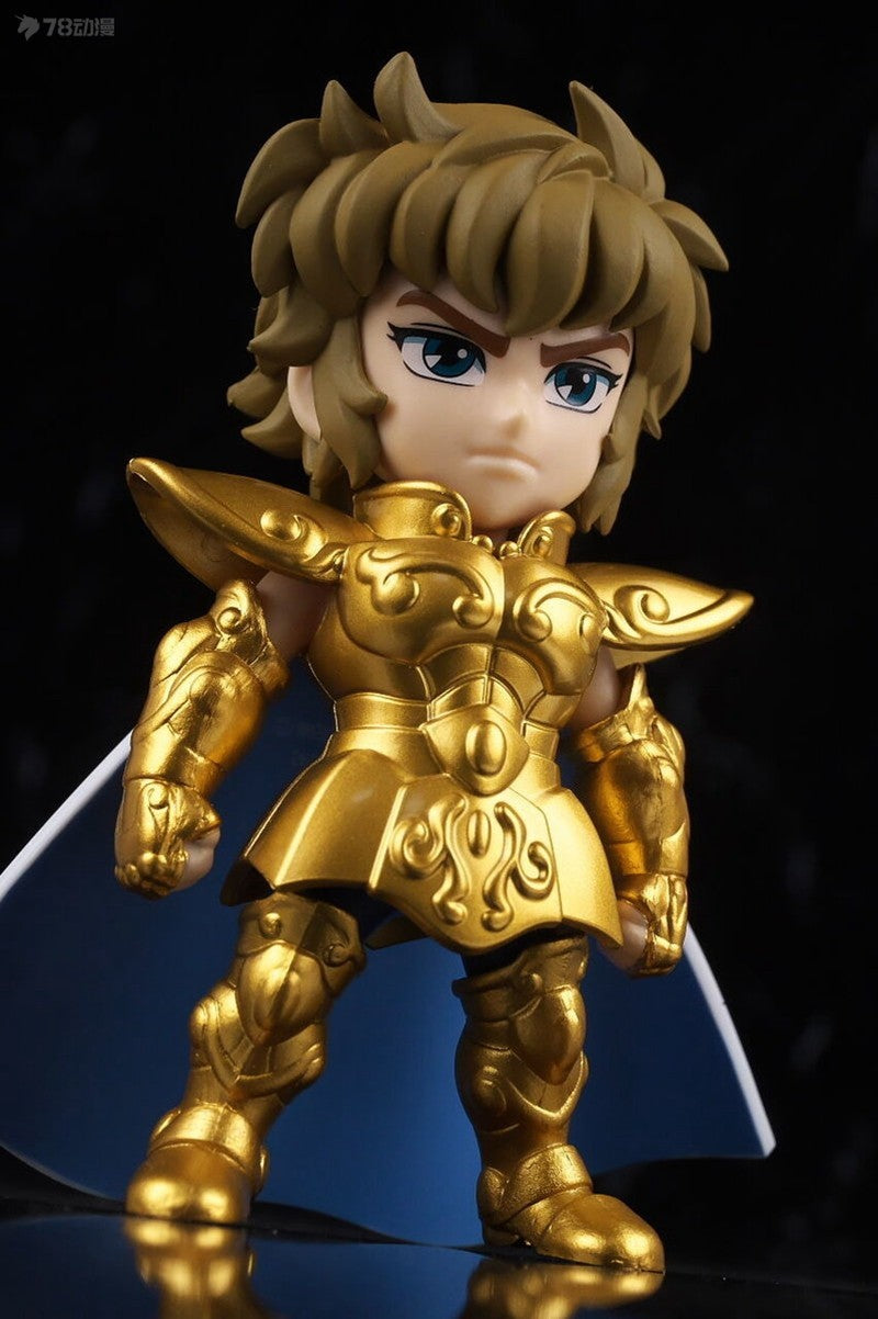 10cm Saint Seiya Anime Figure Myth Cloth Leão Aiolia Aquário Camus Câncer Máscara da Morte Cavaleiro de Ouro Zodíaco Japonês Bonecas Hobbies