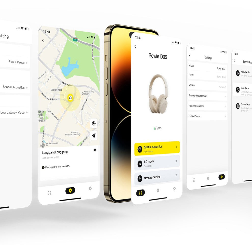 Baseus Bowie D05 Wireless Headphone 3D Spatial Audio Earphone Bluetooth 5.3 Headset 40mm Driver Foldable Over Ear Headphone 70H