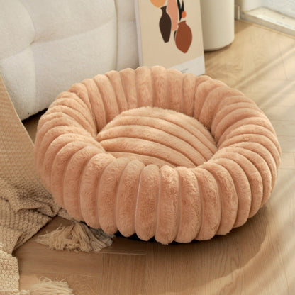 Cama Redonda para Cães Grandes, Cama Sofá Quente de Inverno Lavável para Gatos e Cães Grandes Disponível para Todas as Estações
