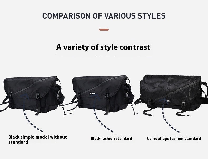Causal Nylon Shoulder Man Bag Japanese Teenager School Laptop Sling Men's Bag Streetwear Travel Cross Bag Messenger Bags for Men