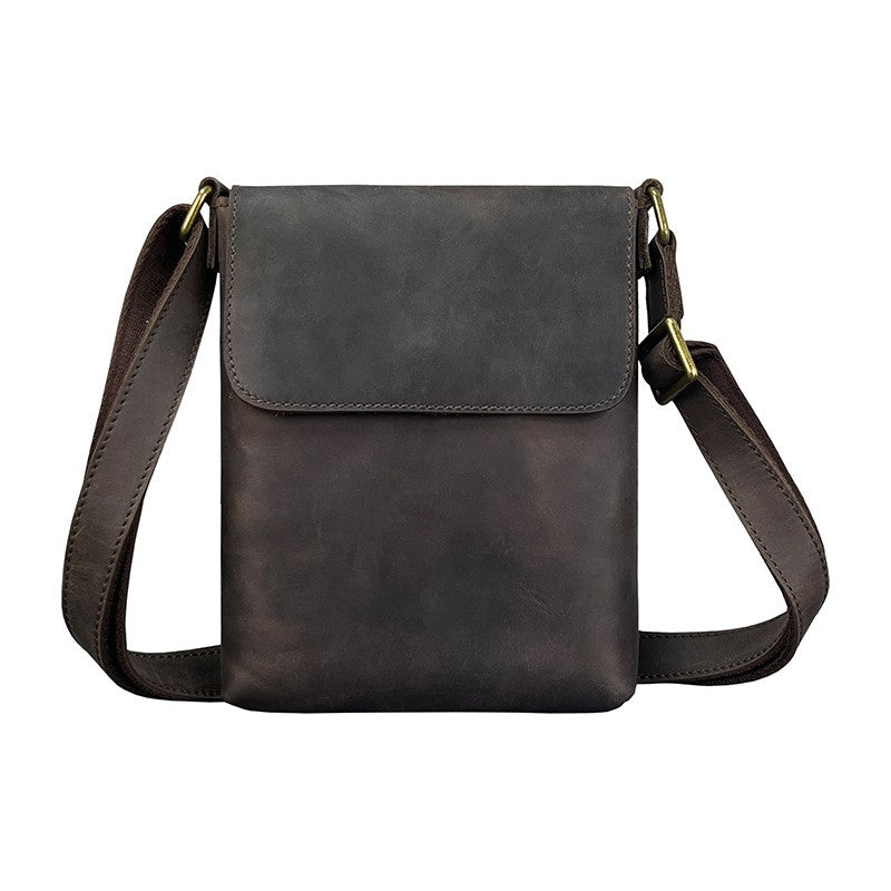 New Men's Cow Leather Crossbody Bag Man Shoulder Bag Casual Male Small Simple Bag For Men