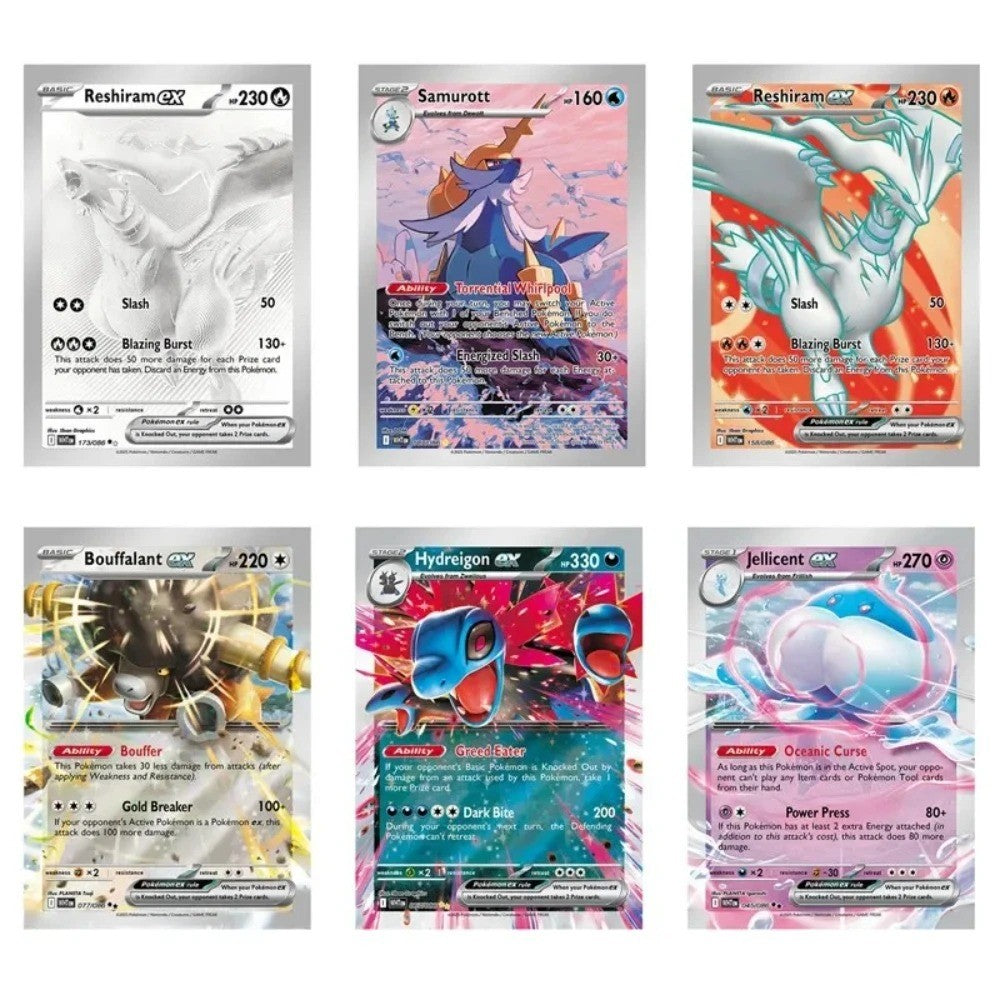 Novos jogos 4-36Pacote de Cartas Pokémon em Inglês Caixa de Booster Black Bolt White Flare Cartas de Batalha Pokémon Troca de Jogo Presente