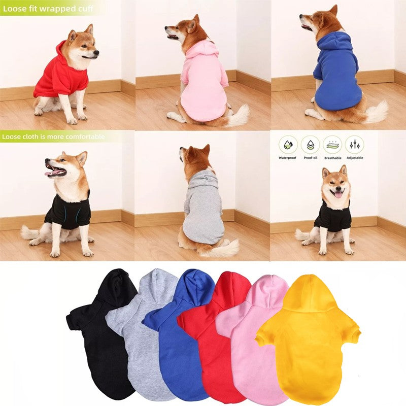 Moletom com Capuz de Inverno para Cães, Blusão Esportivo Quente, Roupa para Cães Pequenos, Médios e Grandes, Moletons com Capuz para Filhotes