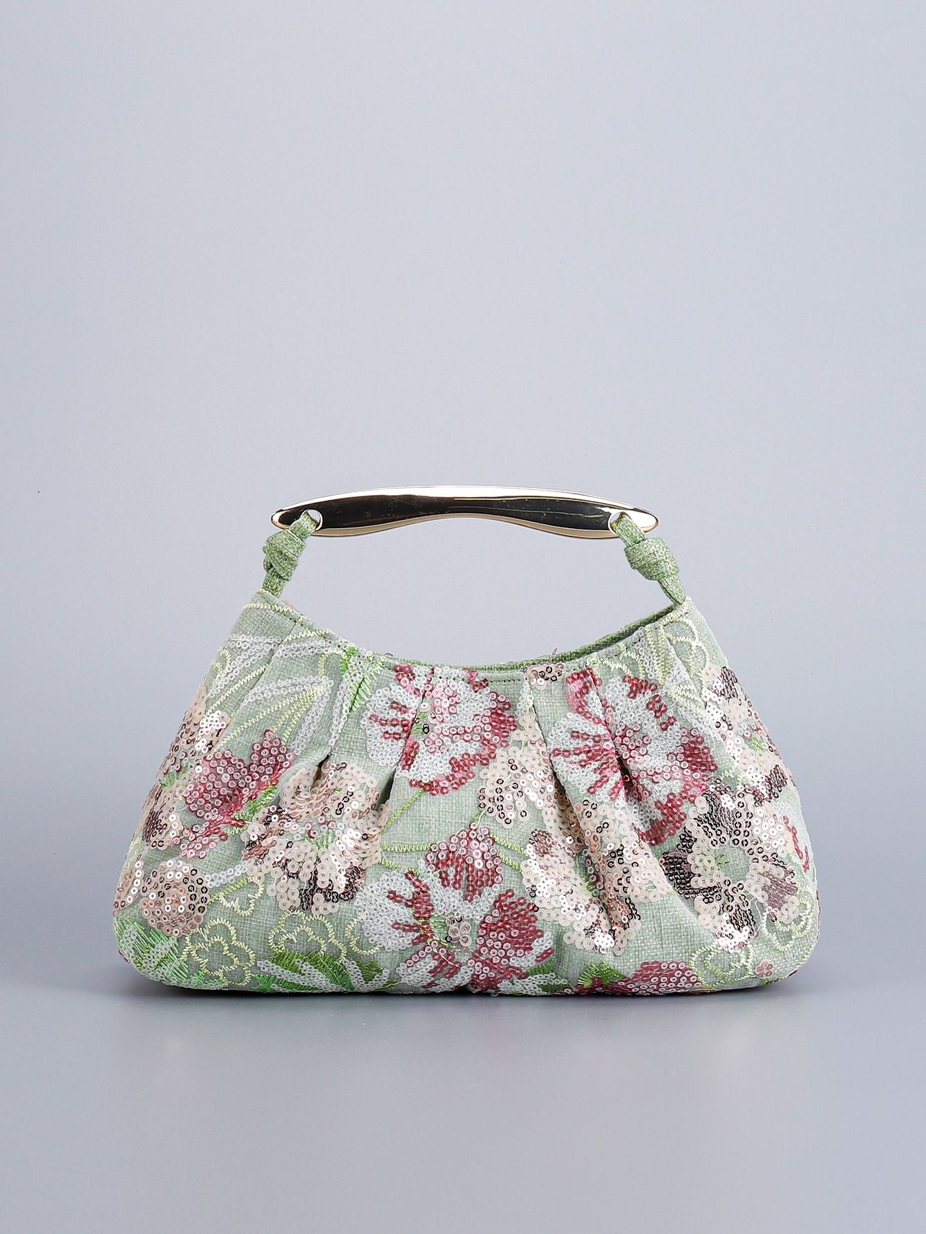 Delicated Sequins Luxury Evening Bag Pleated Handbag Elegant Embroidered Evening Bag for Women Wedding Banquet Cheongsam Handbag
