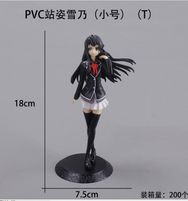 18CM Anime My Teen Romantic Comedy SNAFU Figure Yukinoshita Yukino Stand Animation Model Toys Gifts Collection Decoration PVC