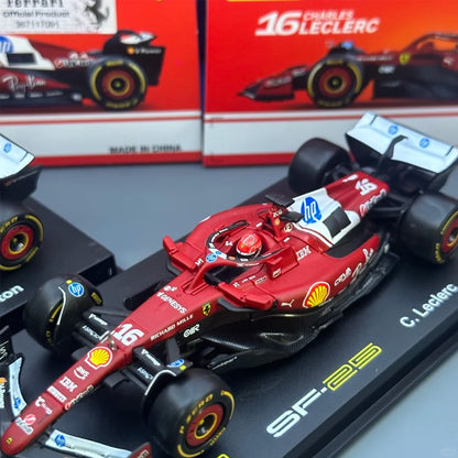 Novidade em Estoque Bburago Série F1 2025 1:43 2025 F1 Sf-25 Leclerc Rb21 Verstappen Mcl39 W16 Modelo Miniatura de Liga Brinquedos Personalizados Presentes