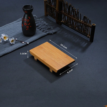 Bamboo Sushi Board boat plate Rectangular Platform Cooking Sashimi basin Japanese Korean Cuisine Tableware Serving Plate Tray